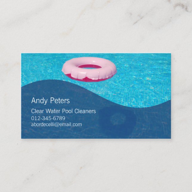 Carte de visite Nettoyant Piscine Clair (Devant)
