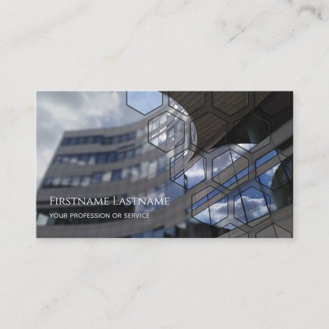 Carte De Visite Nettoyer la façade bureau gratte-ciel rectangles b (Devant)