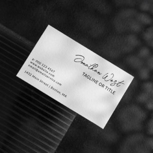 Carte De Visite Nettoyer le nom blanc dans le script de signature 