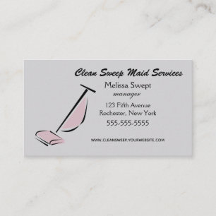 Carte De Visite Nettoyer les services de femme de ménage