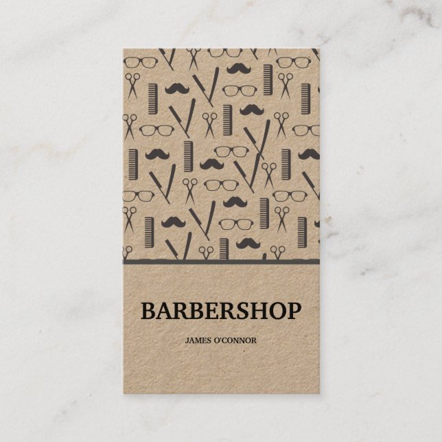 Carte De Visite Nettoyer minimal Barbier Barbier (Devant)