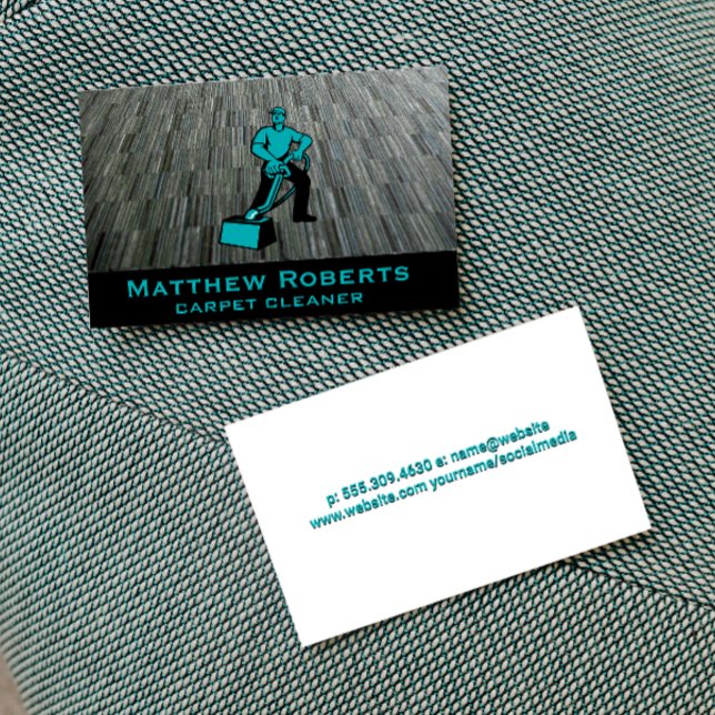 Carte De Visite Nettoyeur à vapeur | Arrière - plan de tapis (Créateur téléchargé)