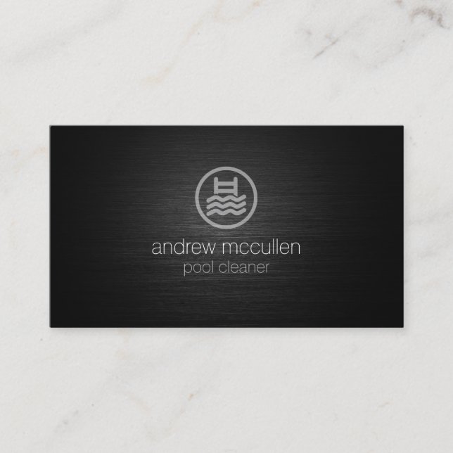 Carte De Visite Nettoyeur de piscine Accueil Services Icône Eau (Devant)