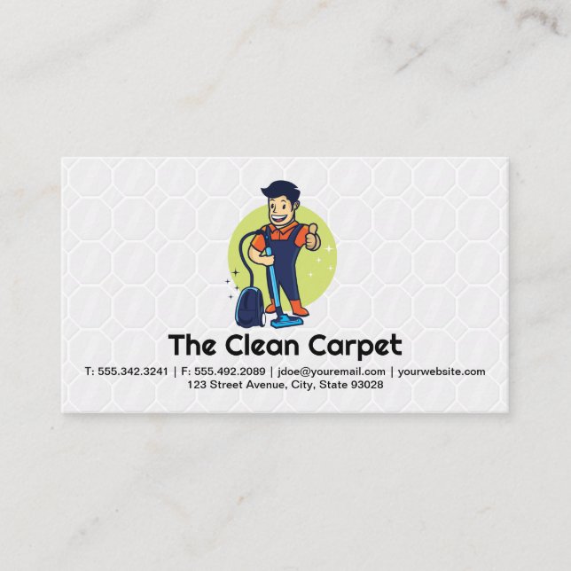 Carte De Visite Nettoyeur de tapis | Services à domicile (Devant)