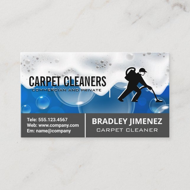 Carte De Visite Nettoyeur de tapis | Tapis | Les soap-sons (Devant)