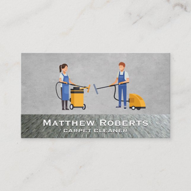 Carte De Visite Nettoyeurs de tapis industriels (Devant)