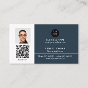 Carte De Visite Networking immobilier QR code photo professionnell