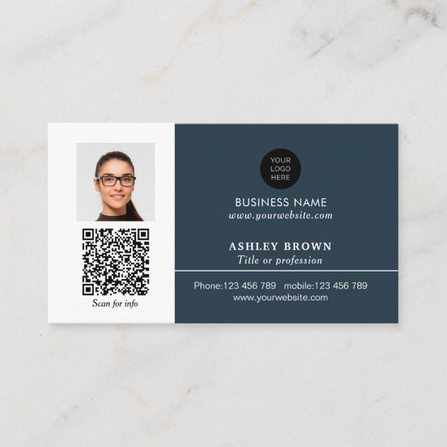 Carte De Visite Networking immobilier QR code photo professionnell (Devant)