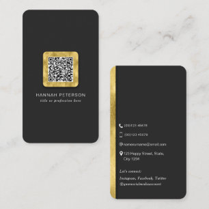 Carte De Visite Networking QR code moderne tendance or professionn