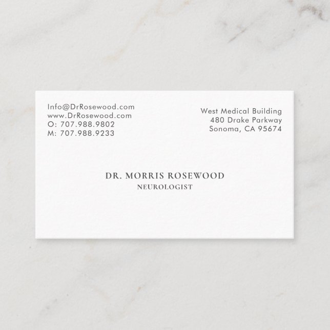 Carte De Visite Neurologue (Devant)