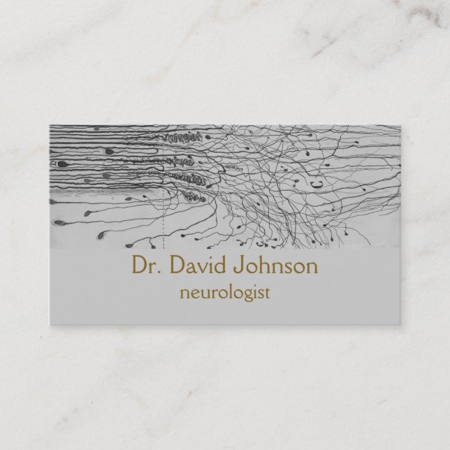 Carte De Visite Neurologue Anatomie Nerve Dessin Grey Docteur (Devant)