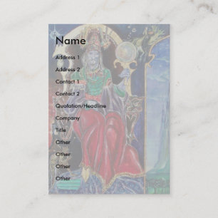 Carte De Visite NEUROMANCER gris rouge bleu vert blanc noir