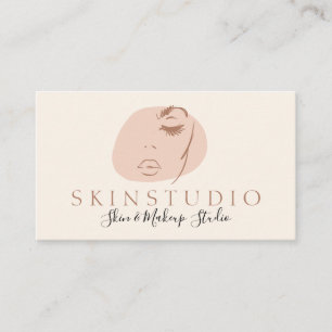 Carte De Visite Neutre esthétique féminine visage beauté peau