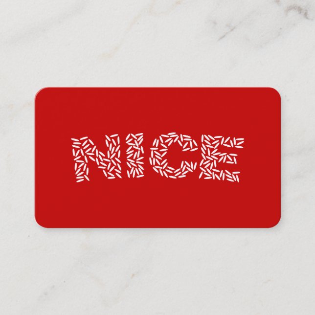 Carte De Visite Nice Rice (Devant)