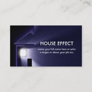 Carte De Visite Night House Lumière Electricité et hiver
