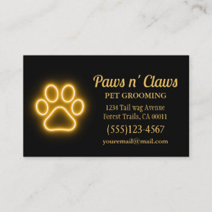 Carte De Visite Nion Chien léger Paw Pet Pet Grossissant