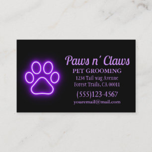 Carte De Visite Nion Chien léger Paw Pet Pet Grossissant