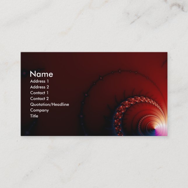 Carte De Visite Nips - Art Fractal (Devant)