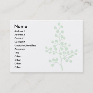 Carte De Visite No. 3 % pipe% de feuillage