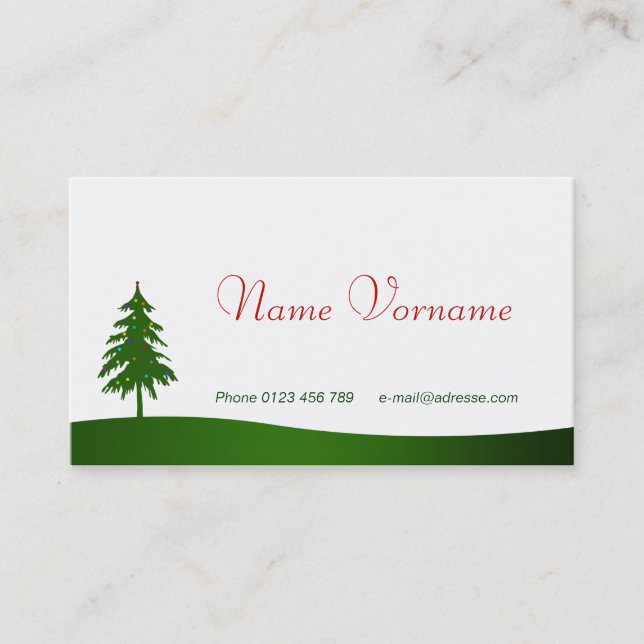 Carte De Visite Noël (Devant)