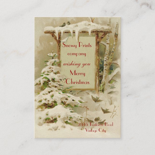 Carte De Visite Noël 1902 de cru (Devant)