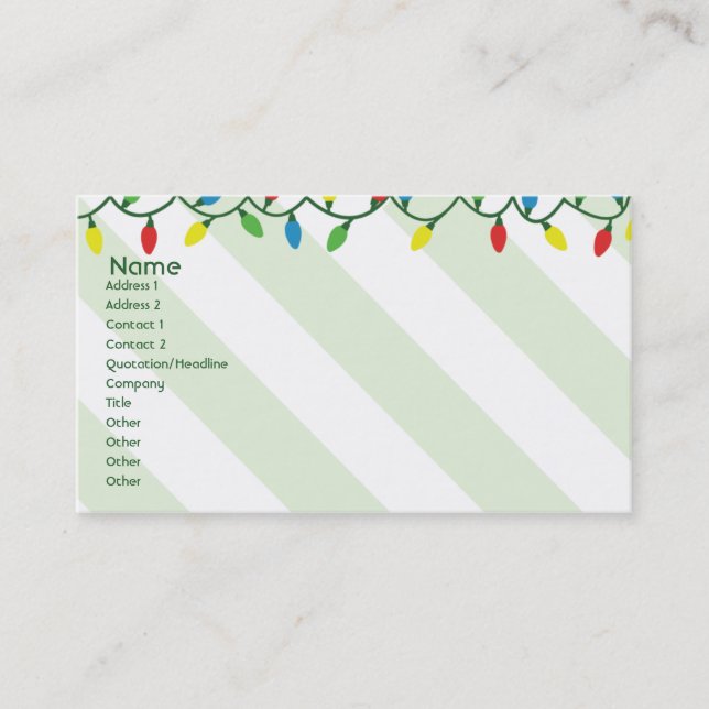 Carte De Visite Noël - affaires (Devant)
