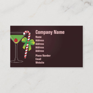 Carte De Visite Noël de cocktail de sucre de canne