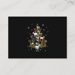 Carte De Visite Noël des chèvres Noël Chèvre de neige Noël