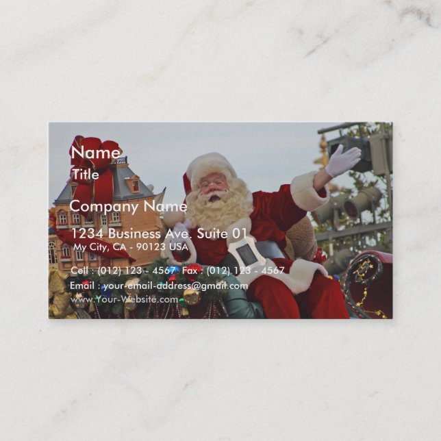 Carte De Visite Noël du père noël (Devant)