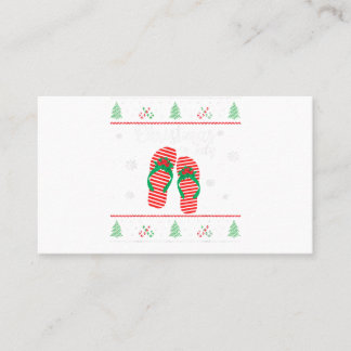 Carte De Visite Noël En Juillet Vilain Noël Été Flip Flops