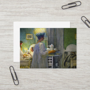 Carte De Visite Noël matin, Fête de Saint Lucy
