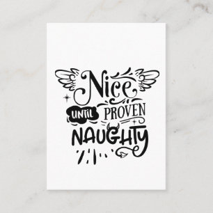 Carte De Visite Noël Nice Jusqu'À Proven Naughty Drôle Père Noël