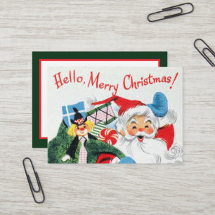 Carte De Visite Noël Noël Noël à Père Noël