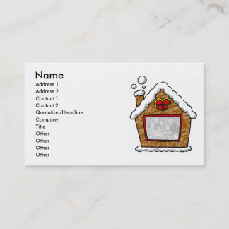 Carte De Visite Noël personnalisé de maison de biscuit
