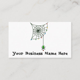 Carte De Visite Noël Spider Web Lights Goth Holiday