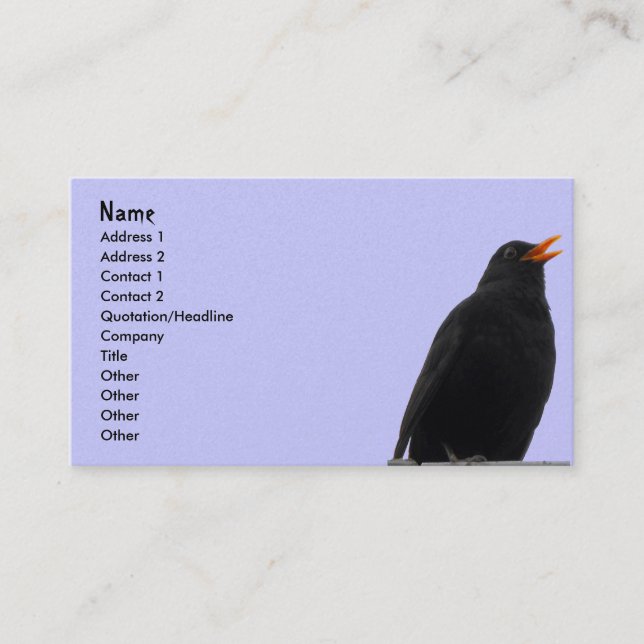 Carte De Visite Noir (Devant)