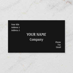 Carte De Visite Noir