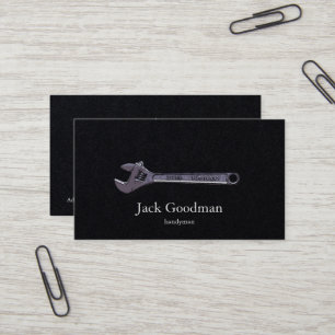 carte de visite noir à wrench-man