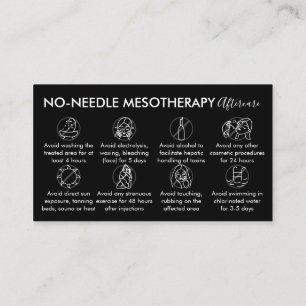 Carte De Visite Noir Blanc Aucun Aiguille Mésothérapie Aftercare