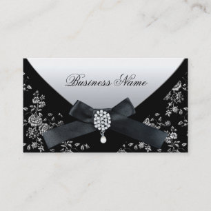 Carte de visite noir blanc Damas Joyau de poche