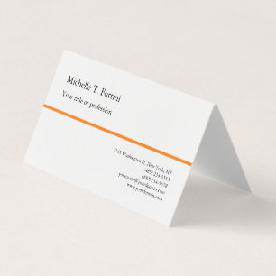 Carte De Visite Noir Blanc Jaune Plaine Minimaliste Simple