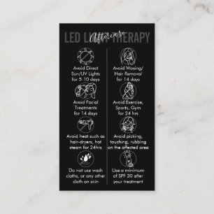 Carte De Visite Noir Blanc Led Light Thérapie Peau Aftercare