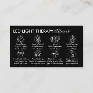 Carte De Visite Noir Blanc Led Lumière Thérapie Après-Soins