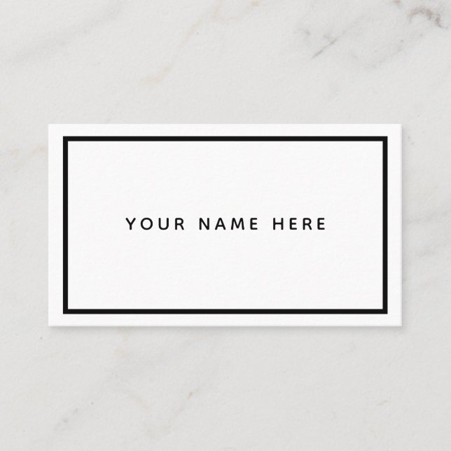 Carte de visite noir blanc minimal (Devant)