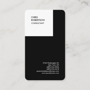 Carte De Visite Noir blanc minimaliste moderne