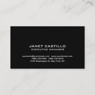 Carte De Visite Noir Blanc Moderne Professionnel Simple