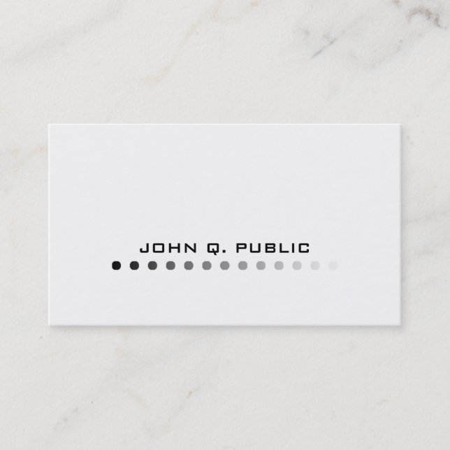 Carte De Visite Noir/blanc modernes de Minimalistic (Devant)