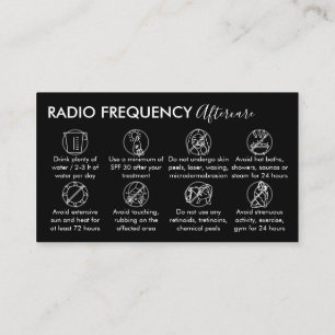 Carte De Visite Noir Blanc Radio Fréquence Peau Serrer les soins p