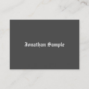 Carte De Visite Noir Blanc Vieux Anglais Texte Nostalgique Modèle