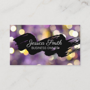 Carte De Visite Noir brossé   Bokeh